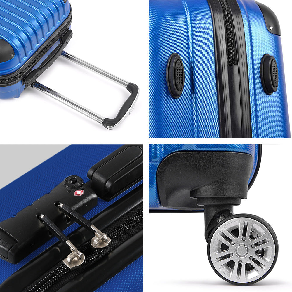 Wanderlite 28 Inch Luggage with TSA Lock Spinner Carry On Hard Shell Travel Suitcase Luggage Case Blue 7