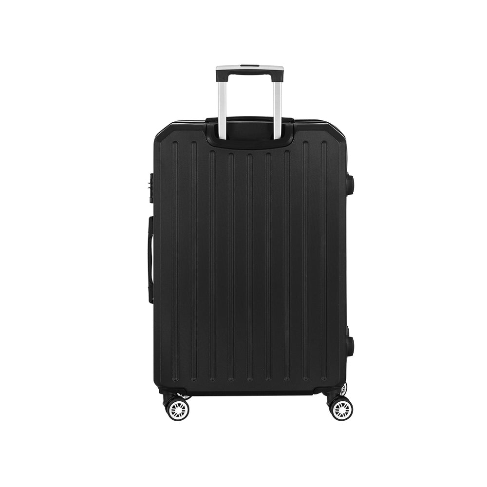 Wanderlite 28-inch Luggage Set with TSA Lock�ABS Hard Shell Travel Suitcase Organiser Luggage Case Black 3