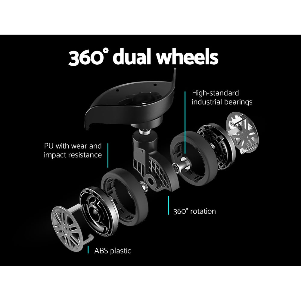 Wanderlite 28-inch Luggage Set with TSA Lock�ABS Hard Shell Travel Suitcase Organiser Luggage Case Black 5