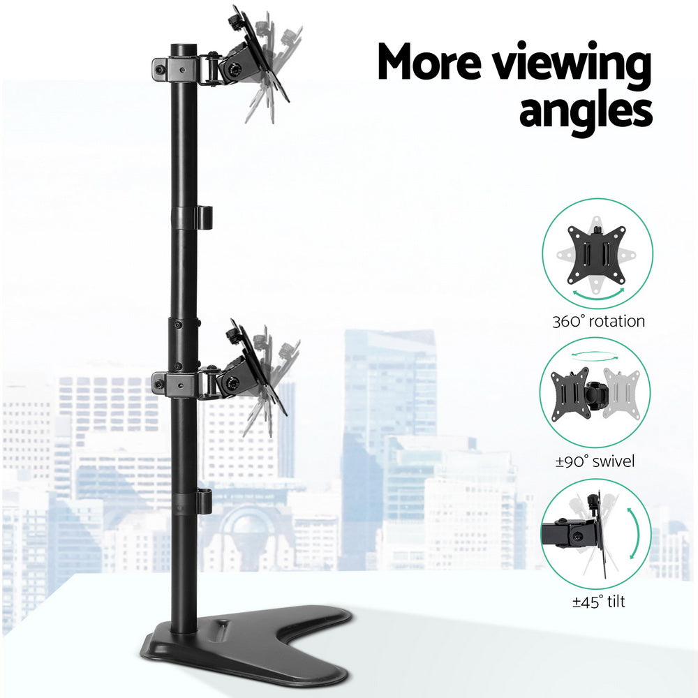 Artiss Monitor Arm Stand Dual Mount HD LED TV Bracket Holder Freestanding 4