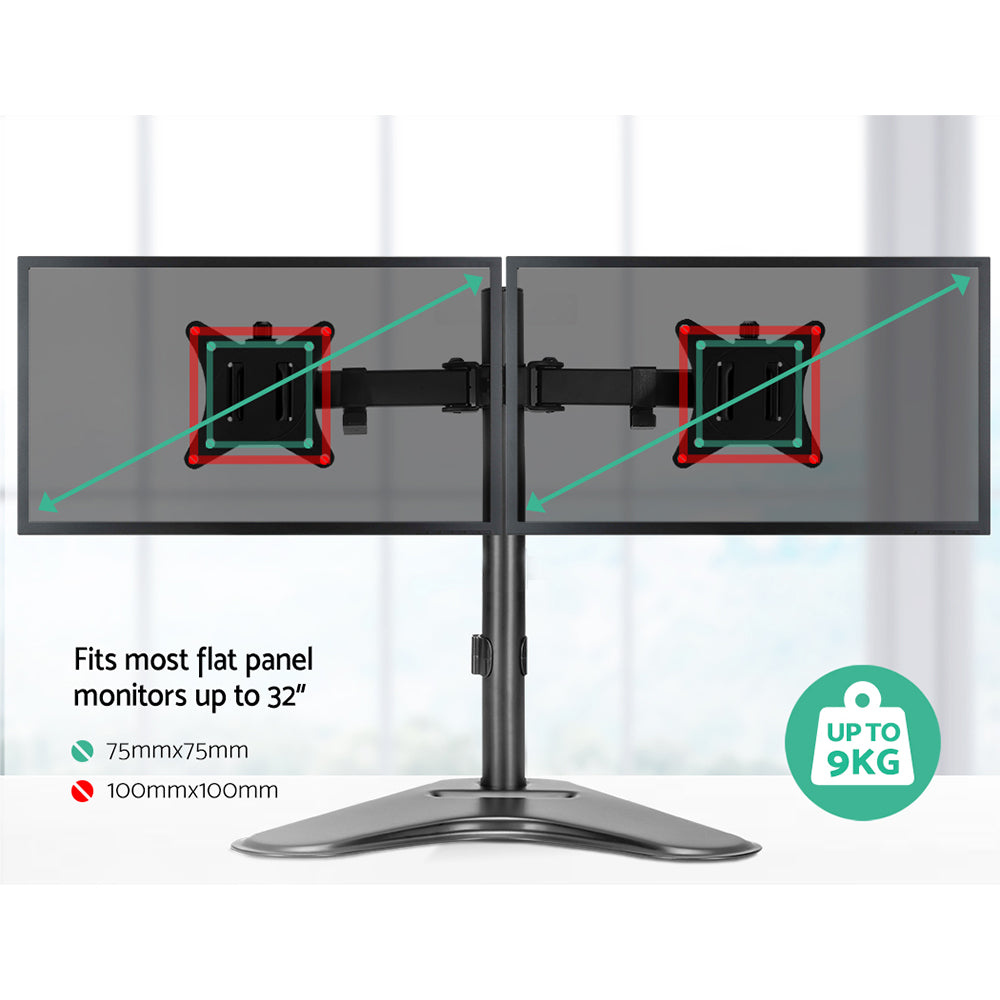 Artiss Monitor Arm Stand Dual Black 6