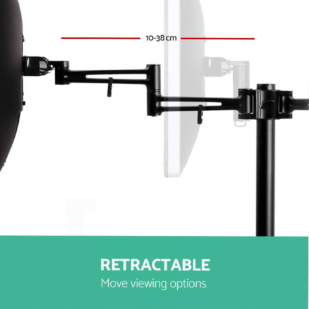 Artiss Monitor Arm Dual Desk Mount Screen Holder Bracket 5