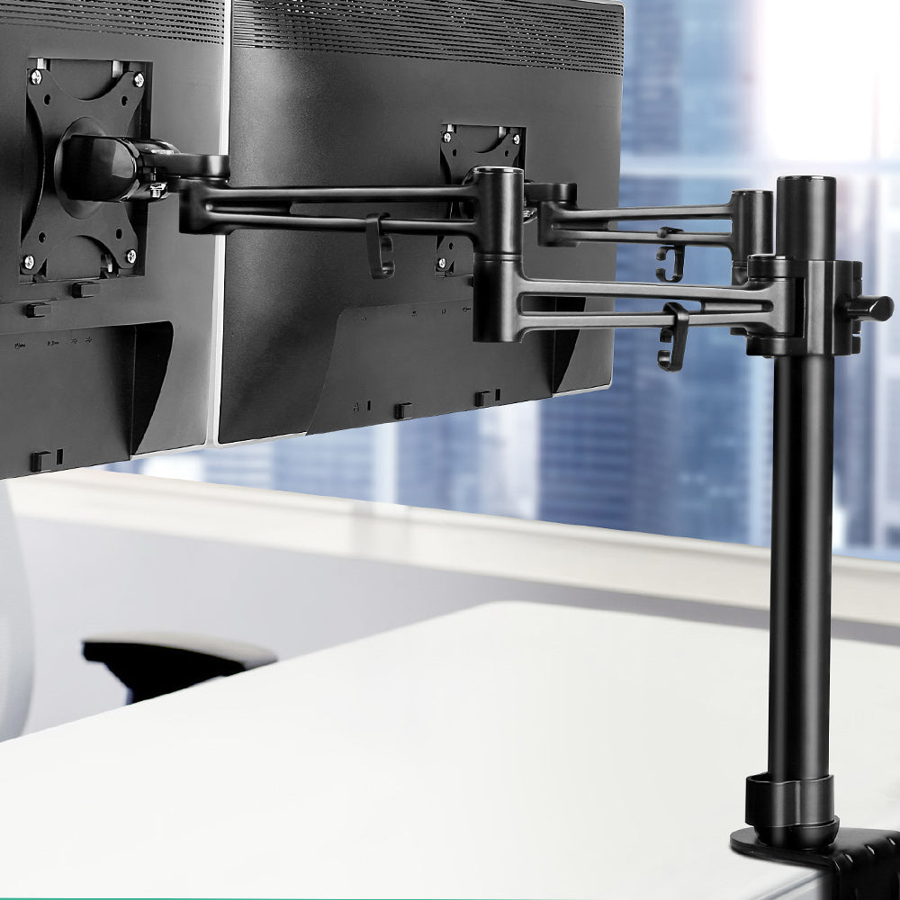 Artiss Monitor Arm Dual Desk Mount Screen Holder Bracket 8