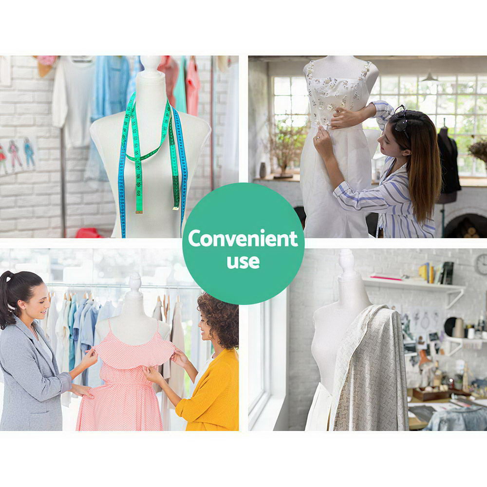 Female Mannequin 170cm Model Dressmaker Clothes Display Torso Tailor Wedding White 4