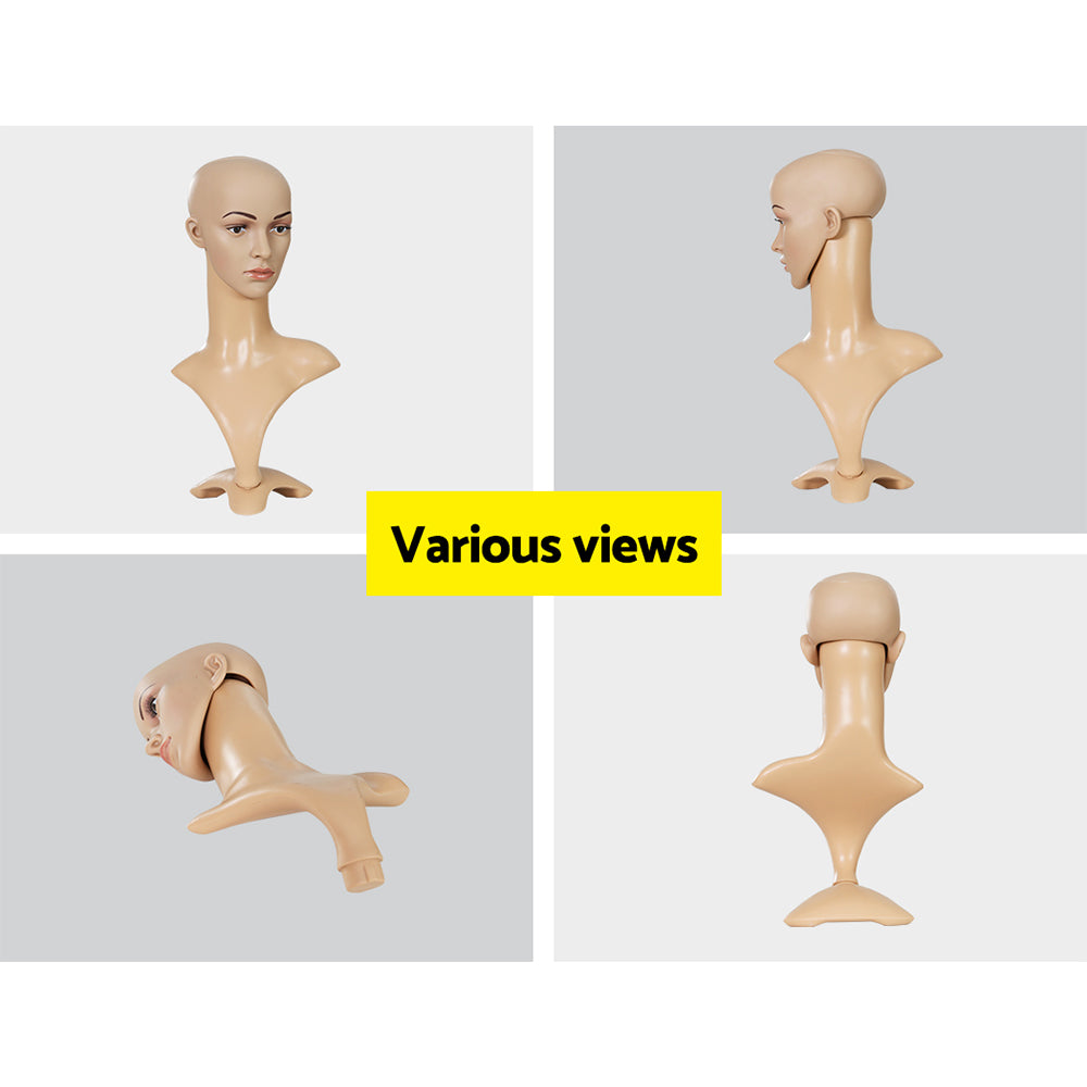 Embellir Female Mannequin Head Dummy Model Display Shop Stand Professional Use 5