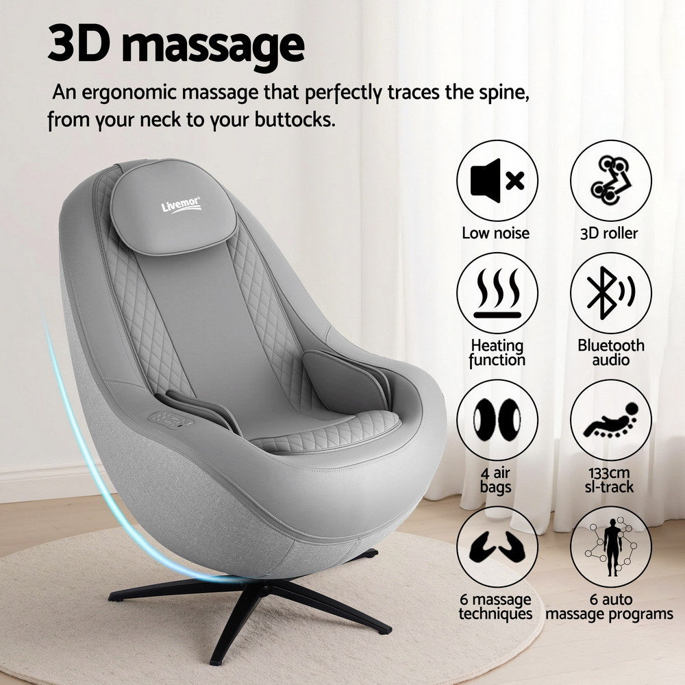 Livemor Massage Chair Electric Recliner Home Massager 3D ROLI 4