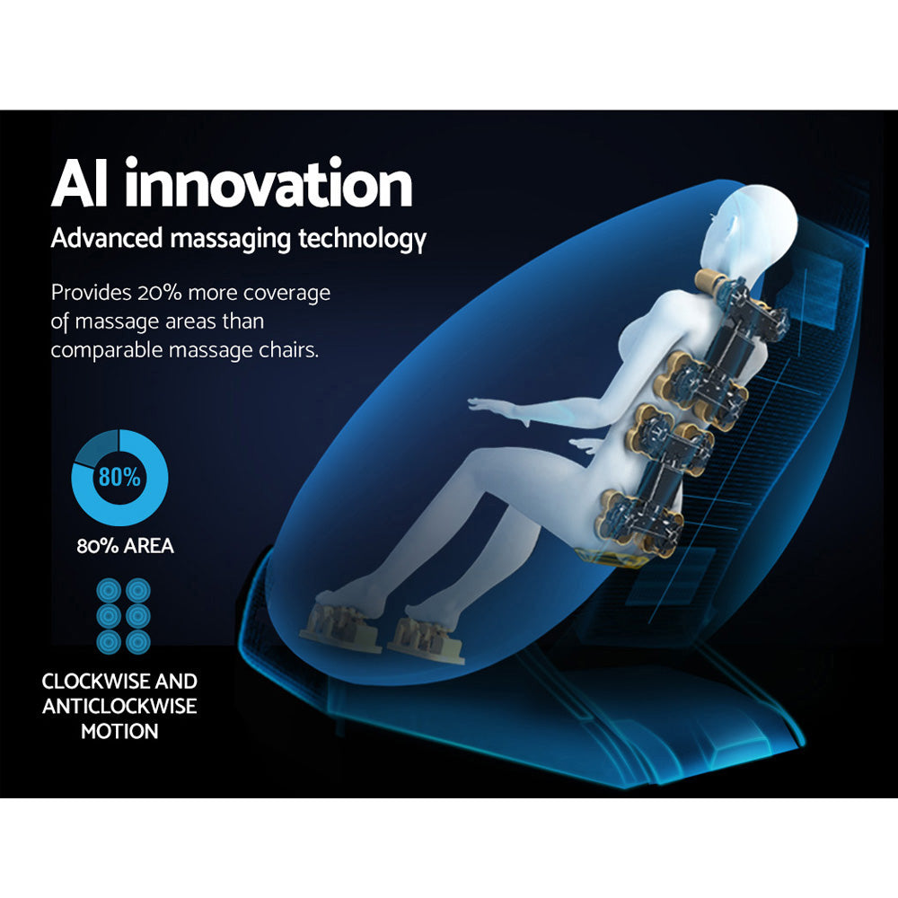 Livemor Massage Chair Electric Recliner Massager Black Ellmue 6