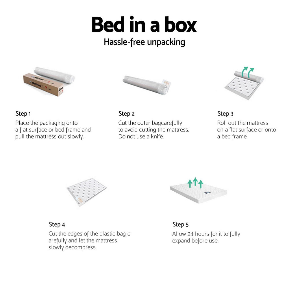 Giselle Bedding 13cm Mattress Tight Top King Single 6