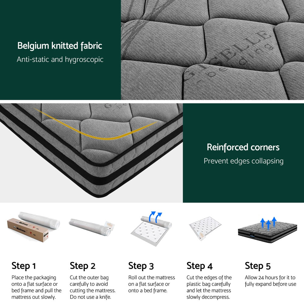 Giselle Bedding 22cm Mattress Medium Firm King 6