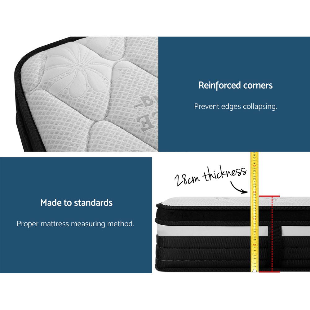 Giselle Bedding 28cm Mattress Super Firm Double 6