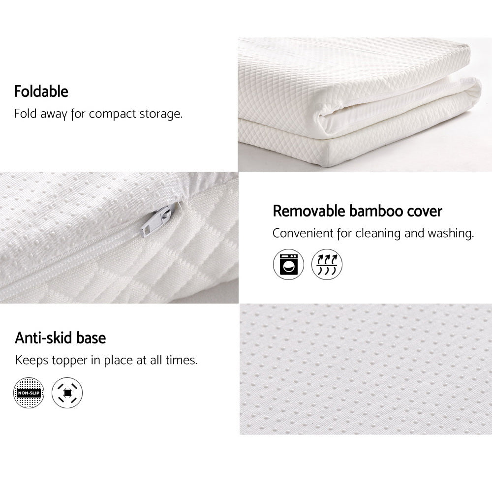 Giselle Bedding Memory Foam Mattress Topper 8cm Single 7