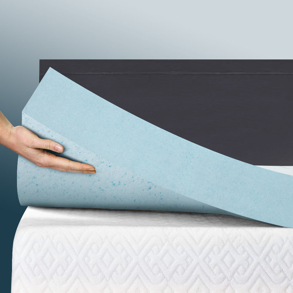 Giselle Bedding Memory Foam Mattress Topper Cool Gel 10cm Queen 7
