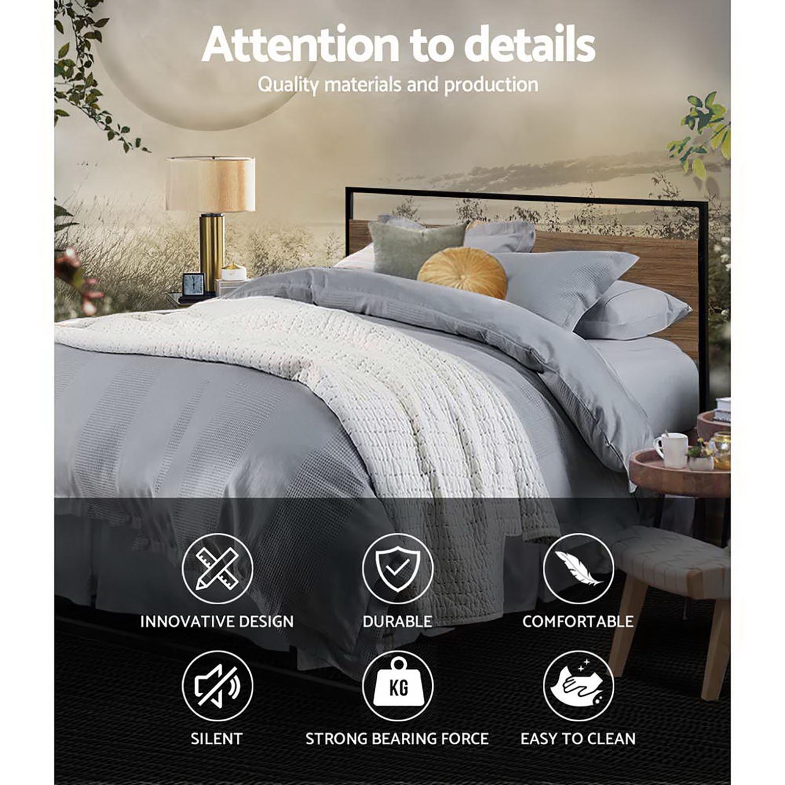 Artiss Bed Frame Double Size Metal Bed Frame DANE 4