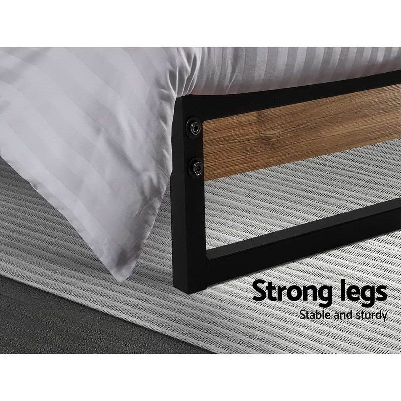 Artiss Bed Frame Queen Size Metal Bed Frame DANE 7
