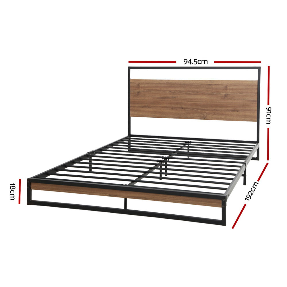 Artiss Bed Frame Single Size Metal Bed Frame DANE 3