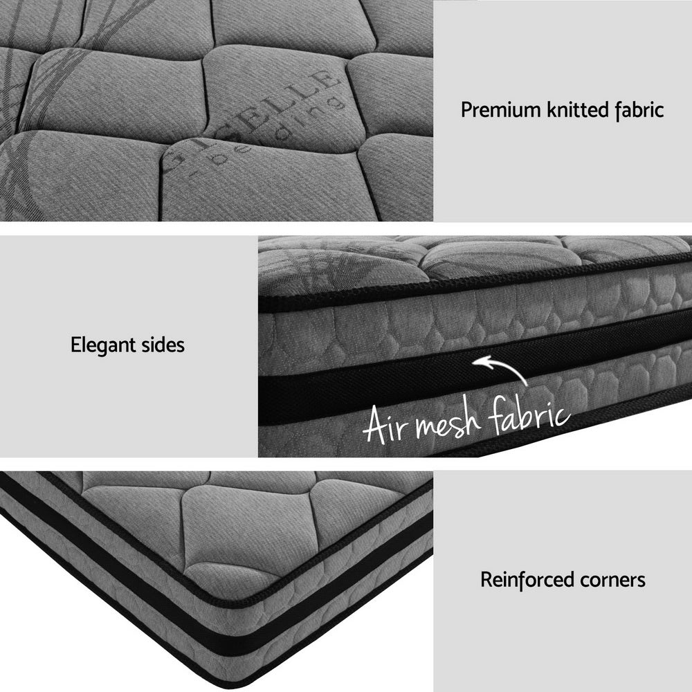 Artiss Bed Frame Queen Size Metal Frame DANE with Mattress 5