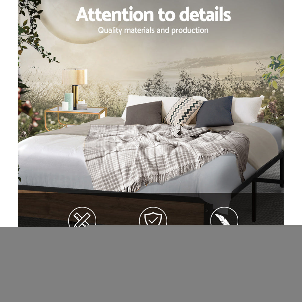 Artiss Bed Frame Metal Bed Frame Bed Base OSLO - Double 4
