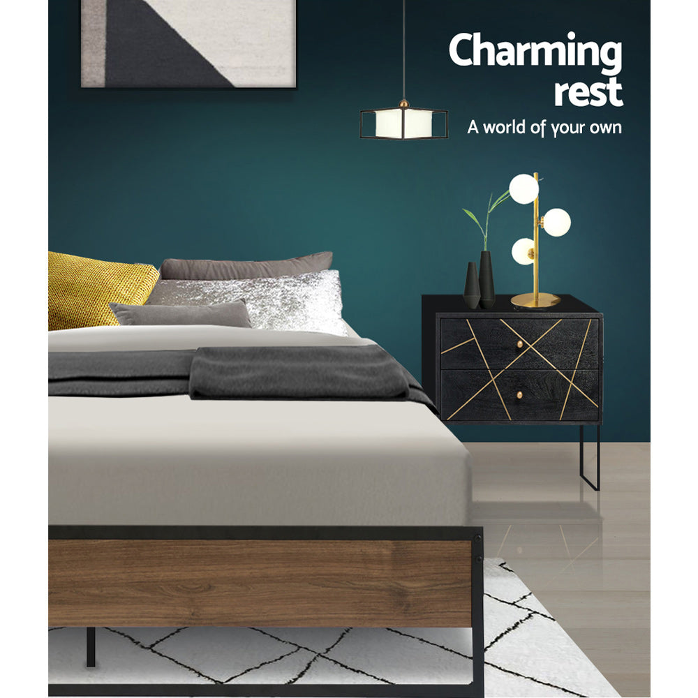 Artiss Bed Frame Metal Bed Frame Bed Base OSLO - Queen 5