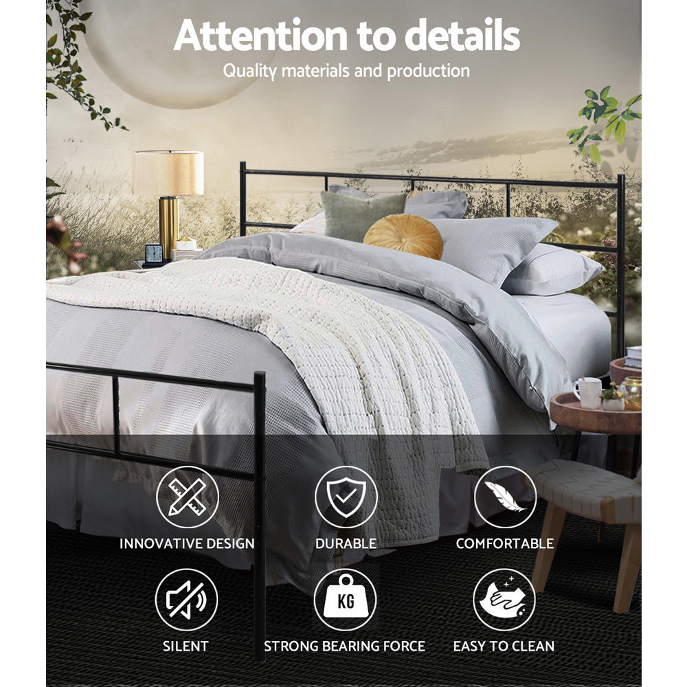 Artiss Bed Frame Queen Metal Bed Frame SOL 4