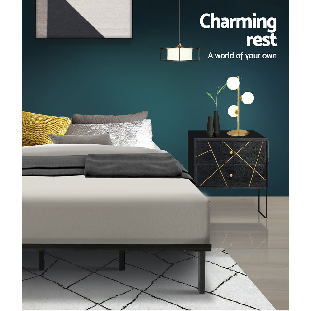 Artiss Bed Frame Queen Size Metal Bed Frame TED 4