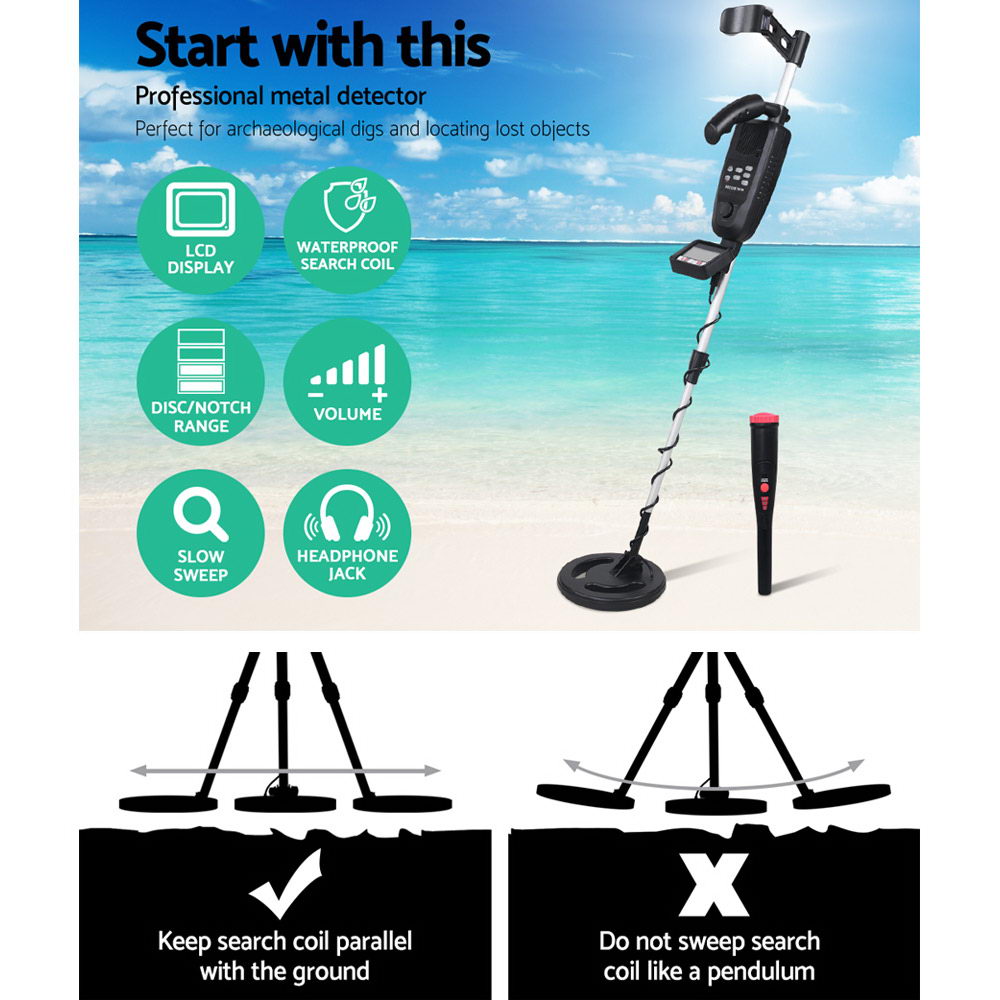 Metal Detector 180MM Deep Sensitive Waterproof Pinpointer Treasure Hunter 3
