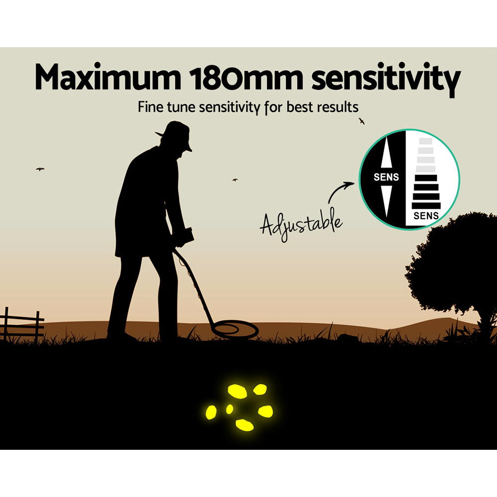 Metal Detector 180MM Deep Sensitive Waterproof Pinpointer Treasure Hunter Yellow 5