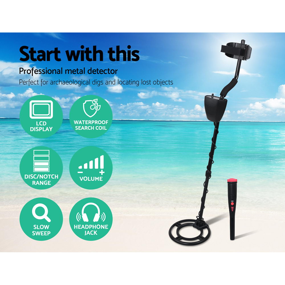 Metal Detector 220MM Deep Sensitive Waterproof Pinpointer Treasure Hunter 3