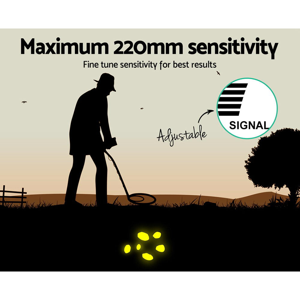 Metal Detector 220MM Deep Sensitive Waterproof Pinpointer Treasure Hunter 5