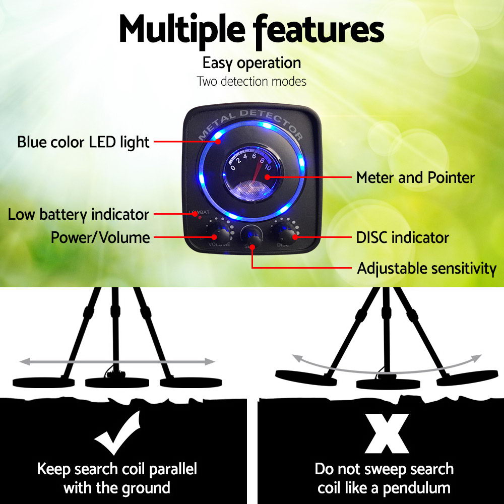 Metal Detector 160MM Deep Sensitive Waterproof Pinpointer Treasure Hunter 4