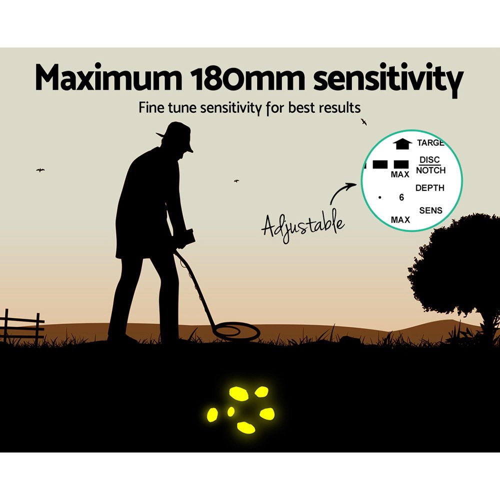 Metal Detector 180MM Deep Sensitive Waterproof Treasure Hunter Gold Digger 5
