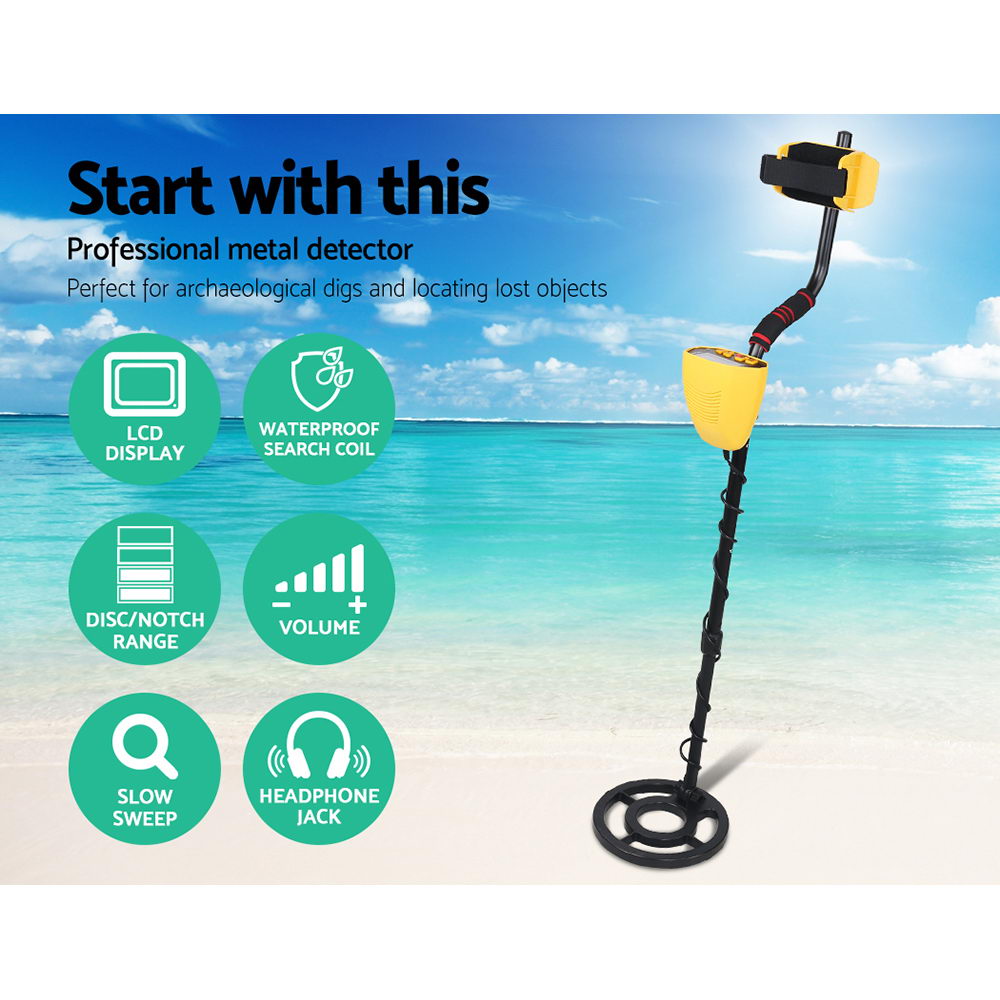 Metal Detector 180MM Deep Sensitive Waterproof Treasure Hunter Gold Digger Yellow 3