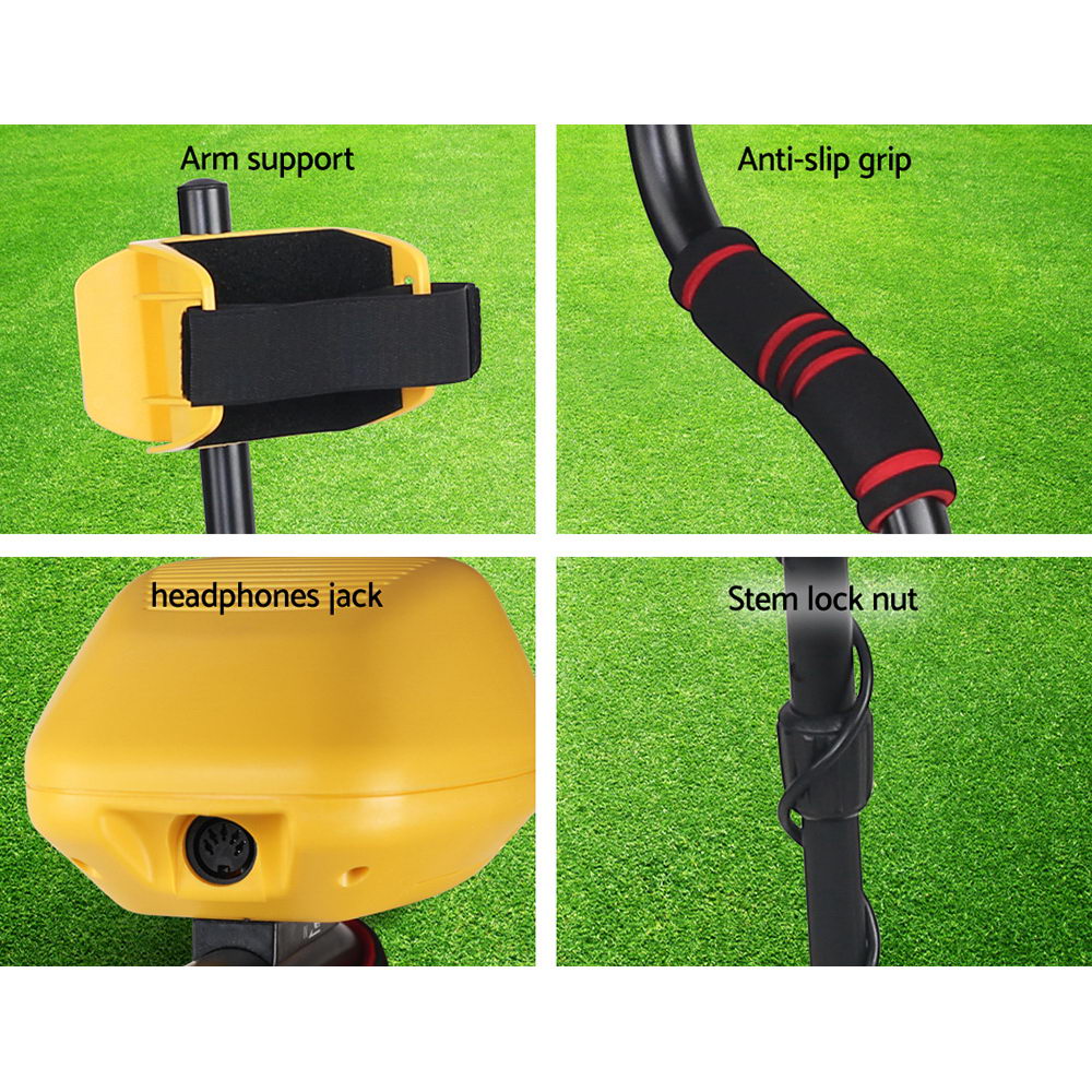 Metal Detector 180MM Deep Sensitive Waterproof Treasure Hunter Gold Digger Yellow 6
