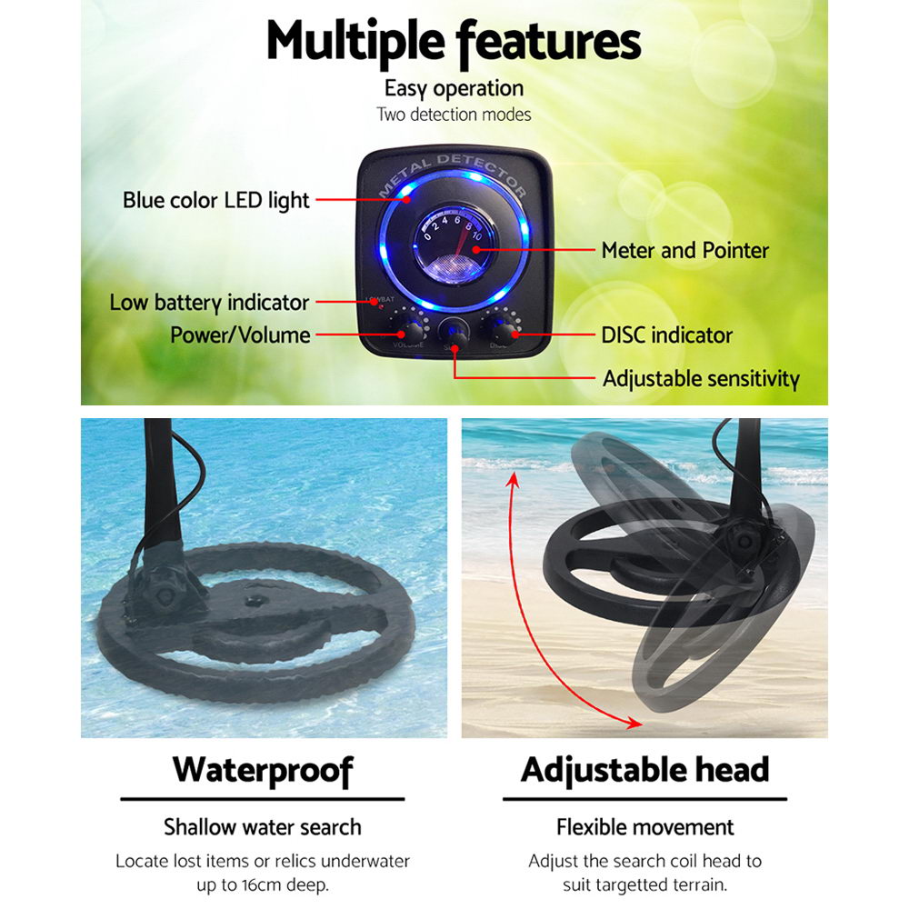 Metal Detector 160MM Deep Sensitive Waterproof Treasure Hunter Gold Digger 4