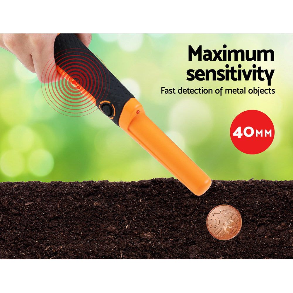 Metal Detector 40MM Sensitive Handheld Pinpointer Waterproof Automatic Hunter Orange 5