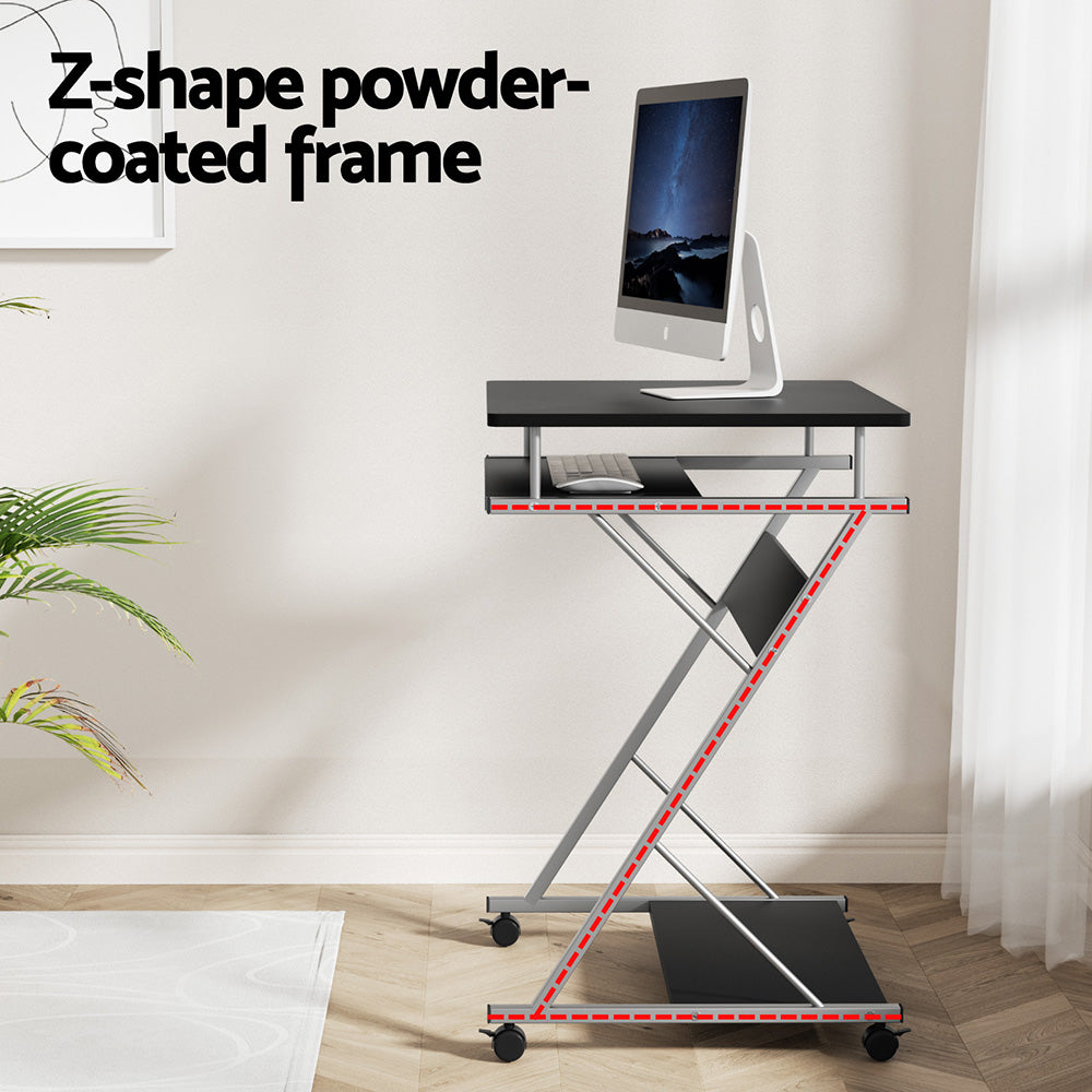 Artiss Computer Desk Office Chair Set Desks with Keyboard Shelf Try Black 4