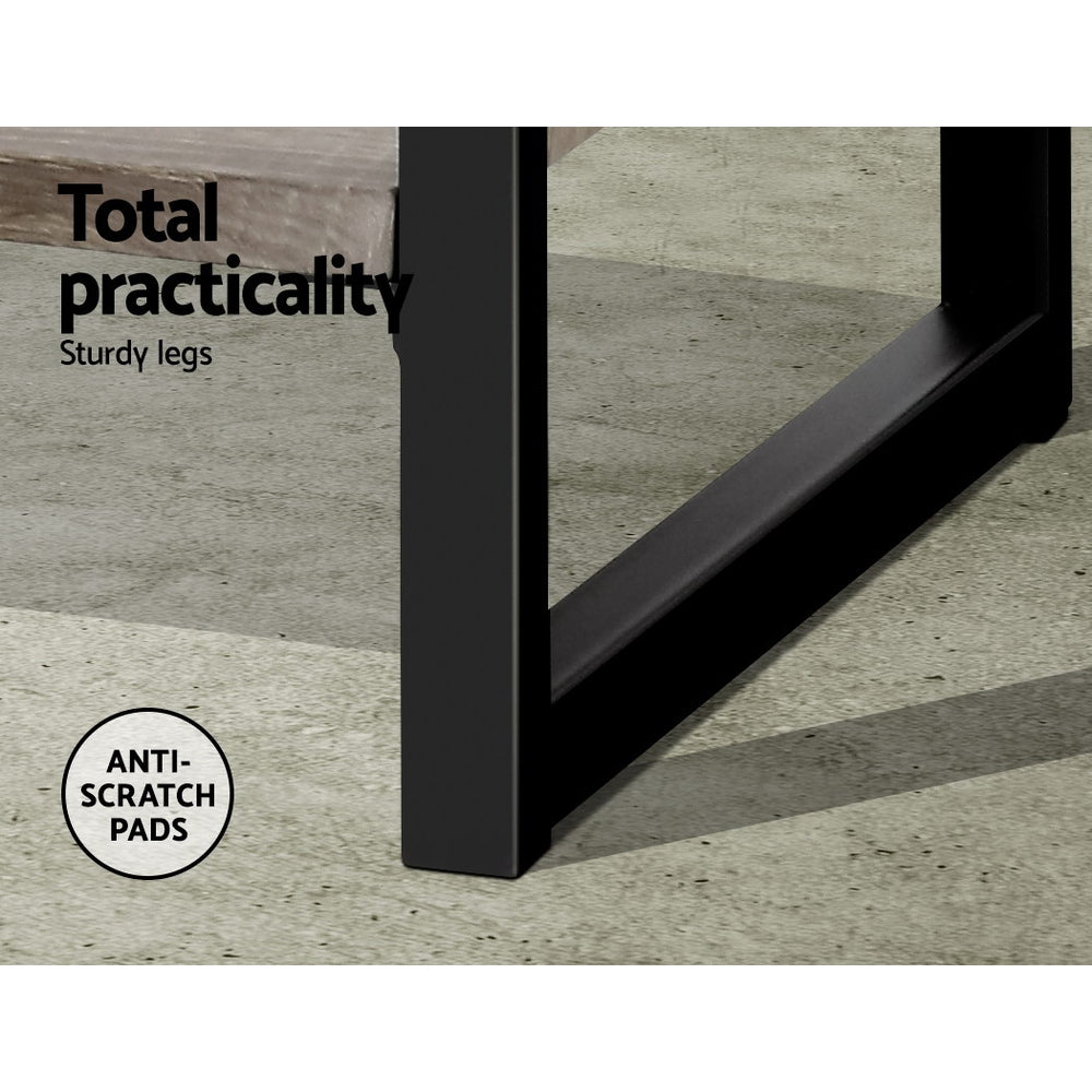 Artiss Bookshelf 5 Tiers - NOE Black and Oak 8