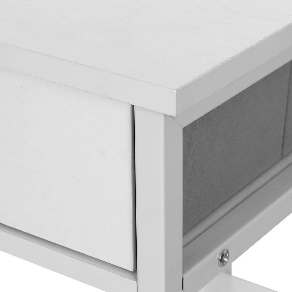 Artiss Computer Desk Drawer Shelves Study Table 120CM White 3