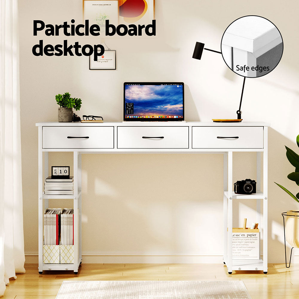 Artiss Computer Desk Drawer Shelves Study Table 120CM White 5