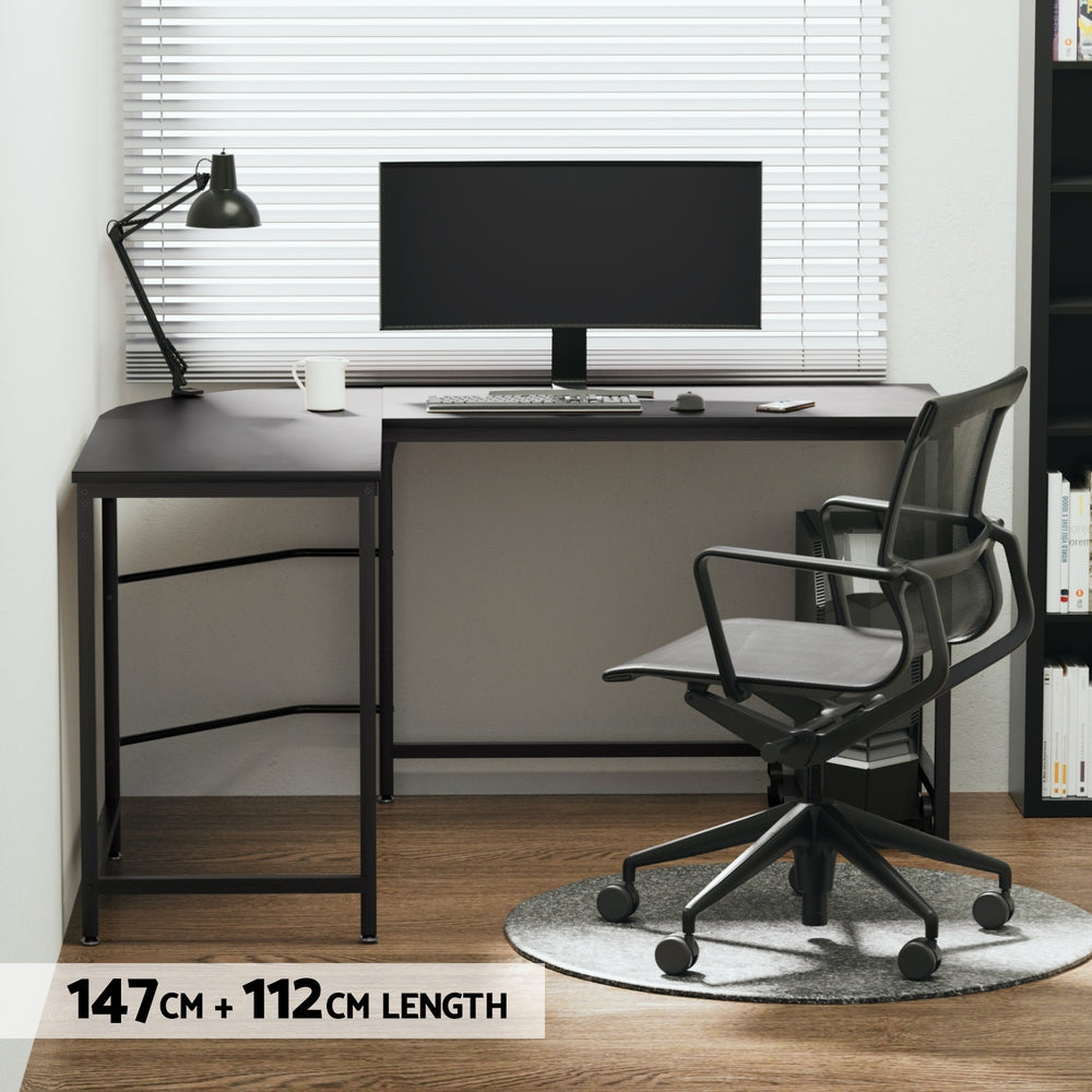 Artiss Computer Desk L-Shape CPU Stand Black 147CM 5