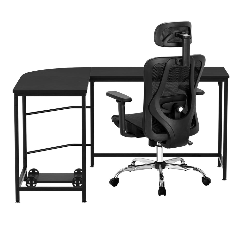 Artiss Computer Desk L-Shape Corner Desks Ergonomic Office Chair Mesh Chairs 3