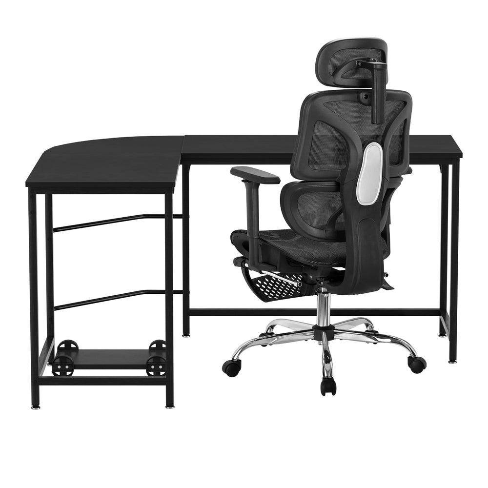 Artiss Computer Desk L-Shape Study Desks Ergonomic Office Chair Mesh Chairs 3