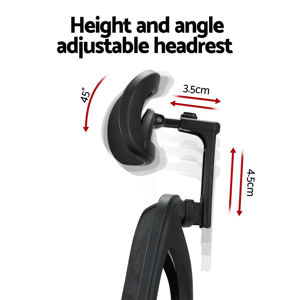 Artiss Computer Desk L-Shape Study Desks Ergonomic Office Chair Mesh Chairs 5