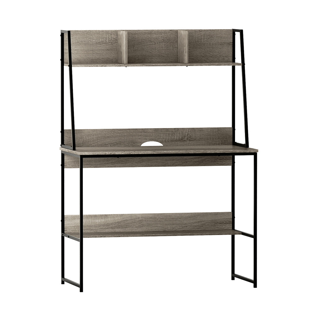Artiss Computer Desk Bookshelf Storage Grey 100CM 7