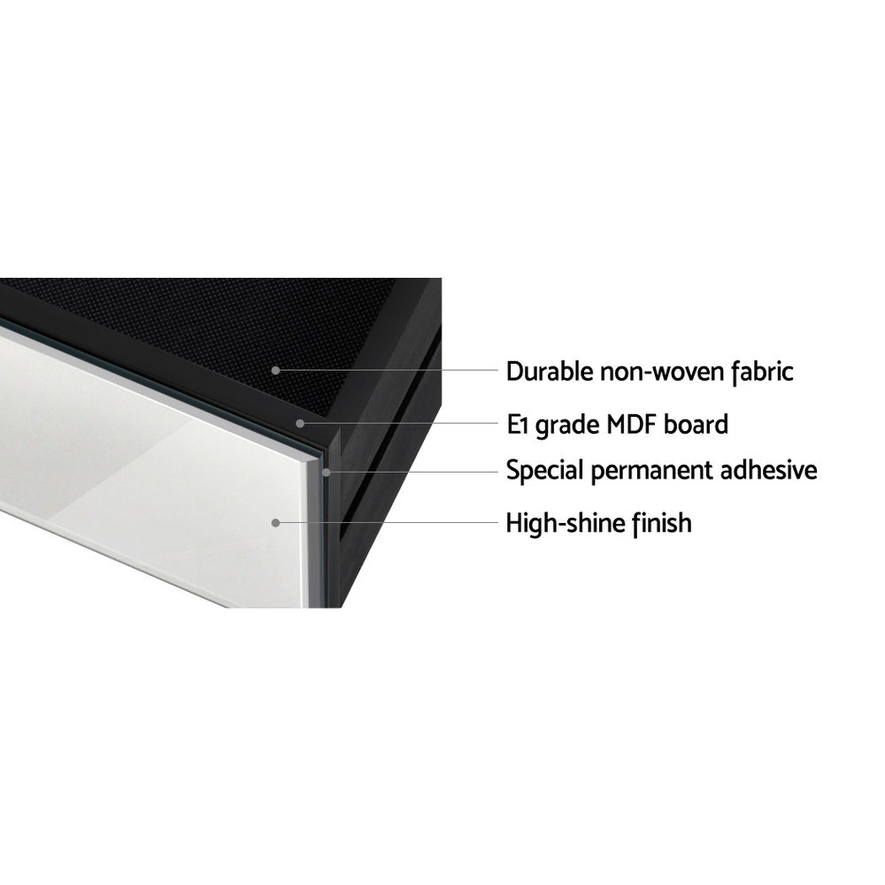 Artiss Set of 2 Bedside Table 3 Drawers Mirrored Glass - PRESIA Silver 7