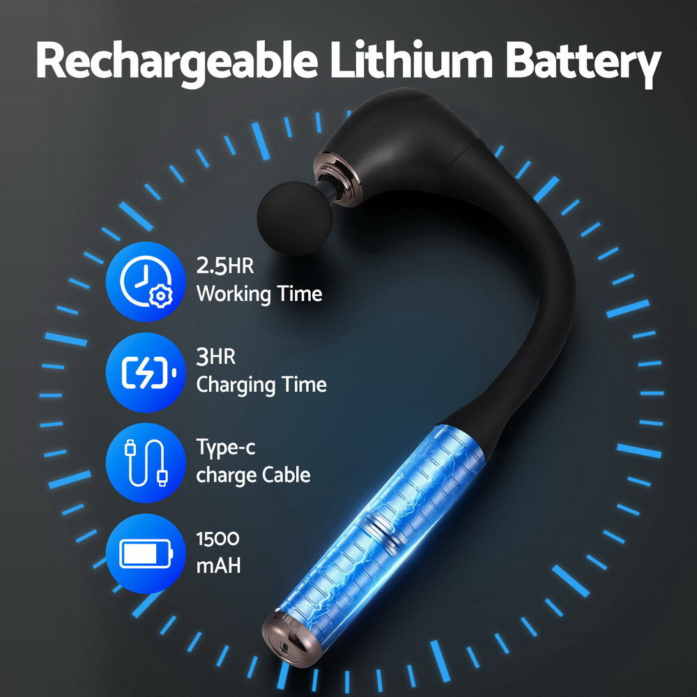 Everfit Massage Gun U-shaped Extended Handle Percussion Massager 4 Heads 5