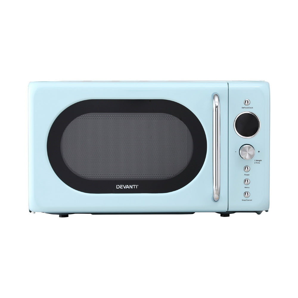 Devanti 20L Microwave Oven 800W Blue 3