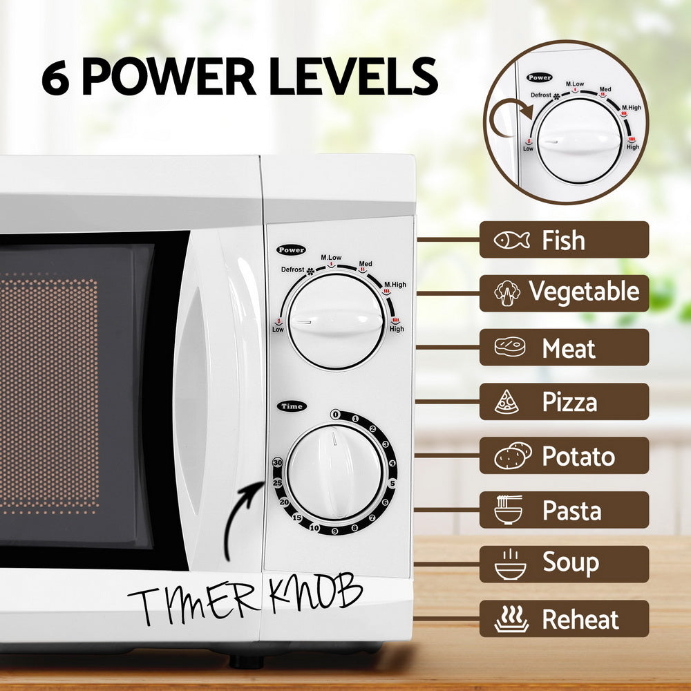 Devanti 20L Microwave Oven 800W White 3
