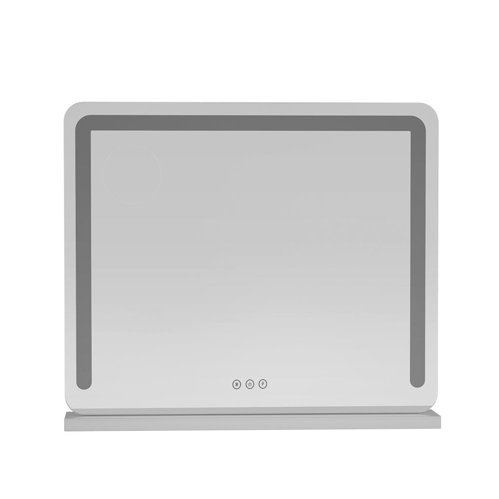 Embellir Makeup Mirror 60x50cm Hollywood Vanity with LED Light Tabletop White 3