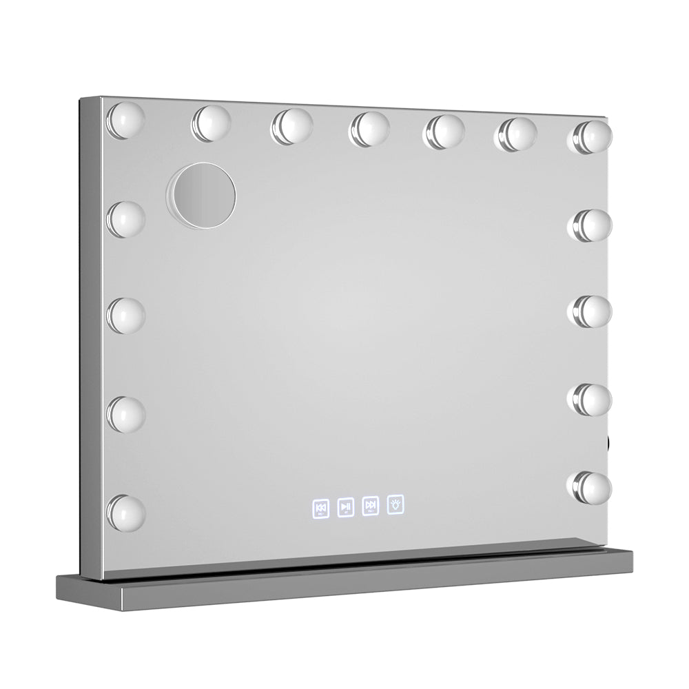 Embellir Bluetooth Makeup Mirror 58x46cm Hollywood Vanity with LED Light Wall 7