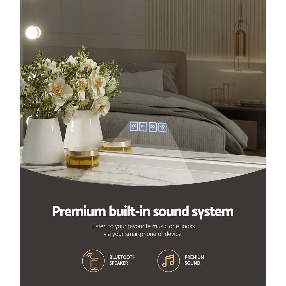 Embellir Bluetooth Makeup Mirror 80x58cm Hollywood Vanity with LED Light Wall 4